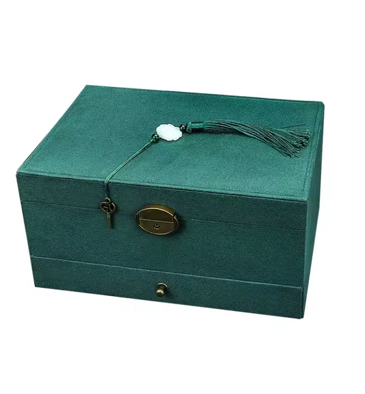 Boîte à bijoux en velours premium