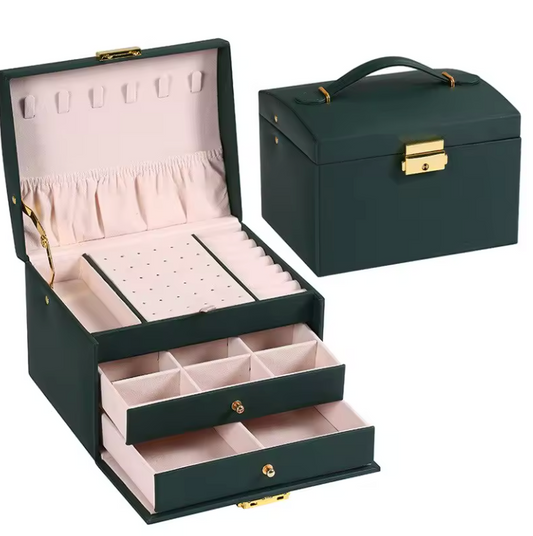 Boîte à bijoux en cuir multifonctionnelle